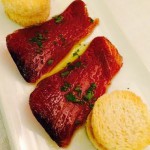 Torkad rå tonfisk med rostat bröd